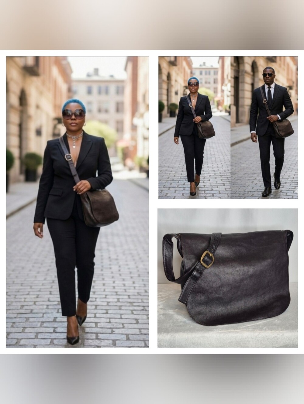 Le Donne Leather Messenger Bag UNISEX